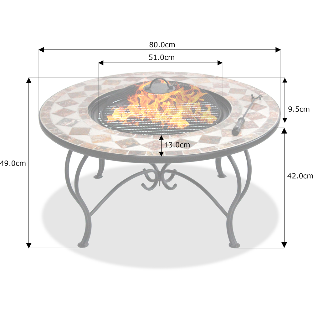 Centurion Supports Fireology Kennocha Cream and Pale Brown 4 in 1 Fire Pit Image 9