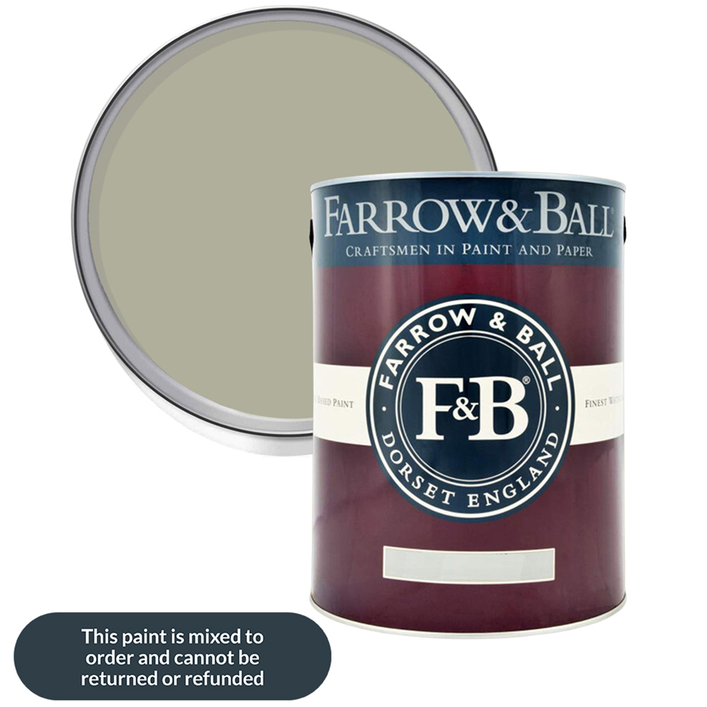 Farrow & Ball Interior Wood and Metal 18 French Grey Flat Eggshell Paint 5L Image 1