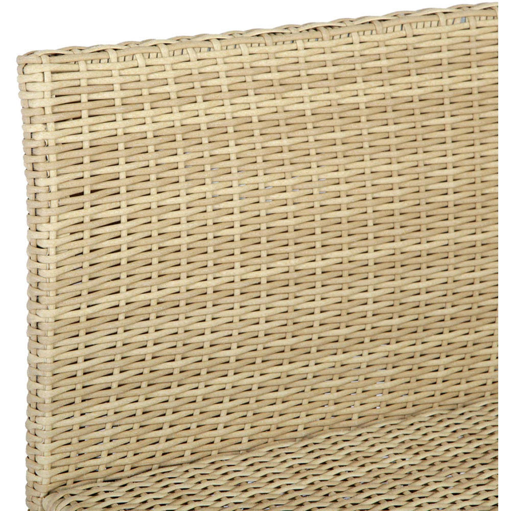 HGD Alia 6 Seater Natural and White Rattan Garden Corner Dining Sofa Set with Glass Table Image 7