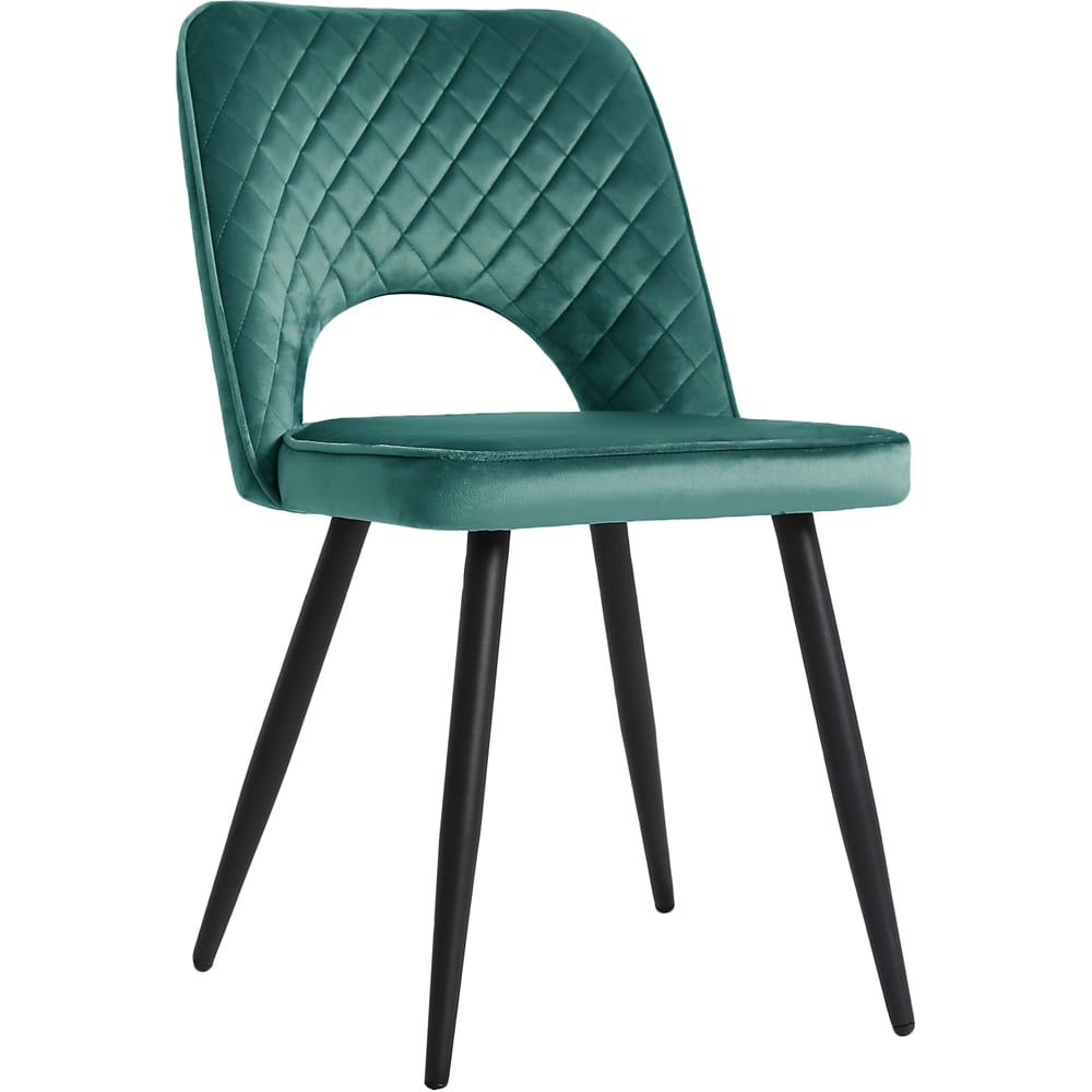 Metis Set of 2 Green Velvet Dining Chair Image 4