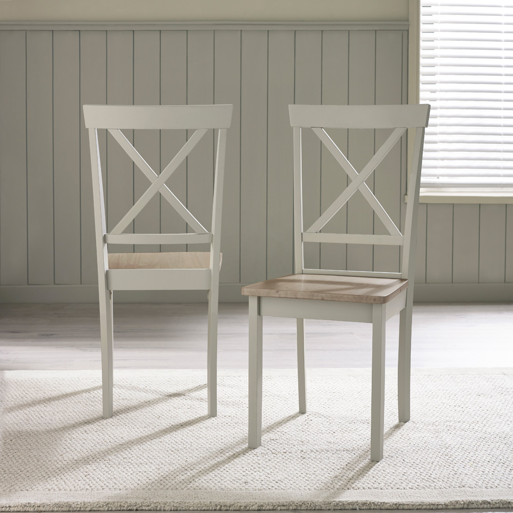 Furniturebox Bodmin Marros 4 Seater Round Wooden Dining Set Grey Image 7