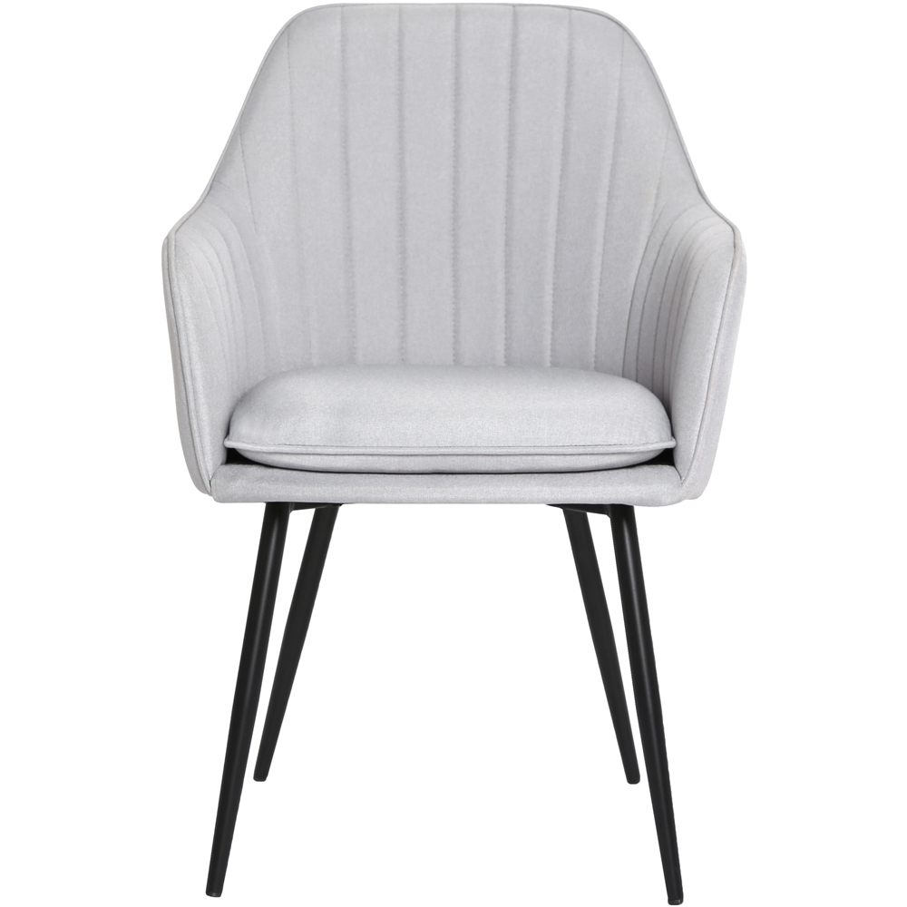 Muse Light Grey Linen Accent Chair Image 2