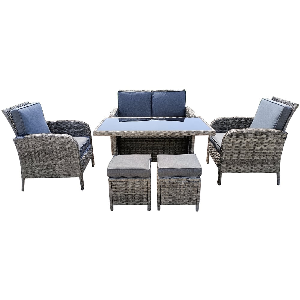 Furniture One 6 Seater Rattan Garden Lounge Set Image 2