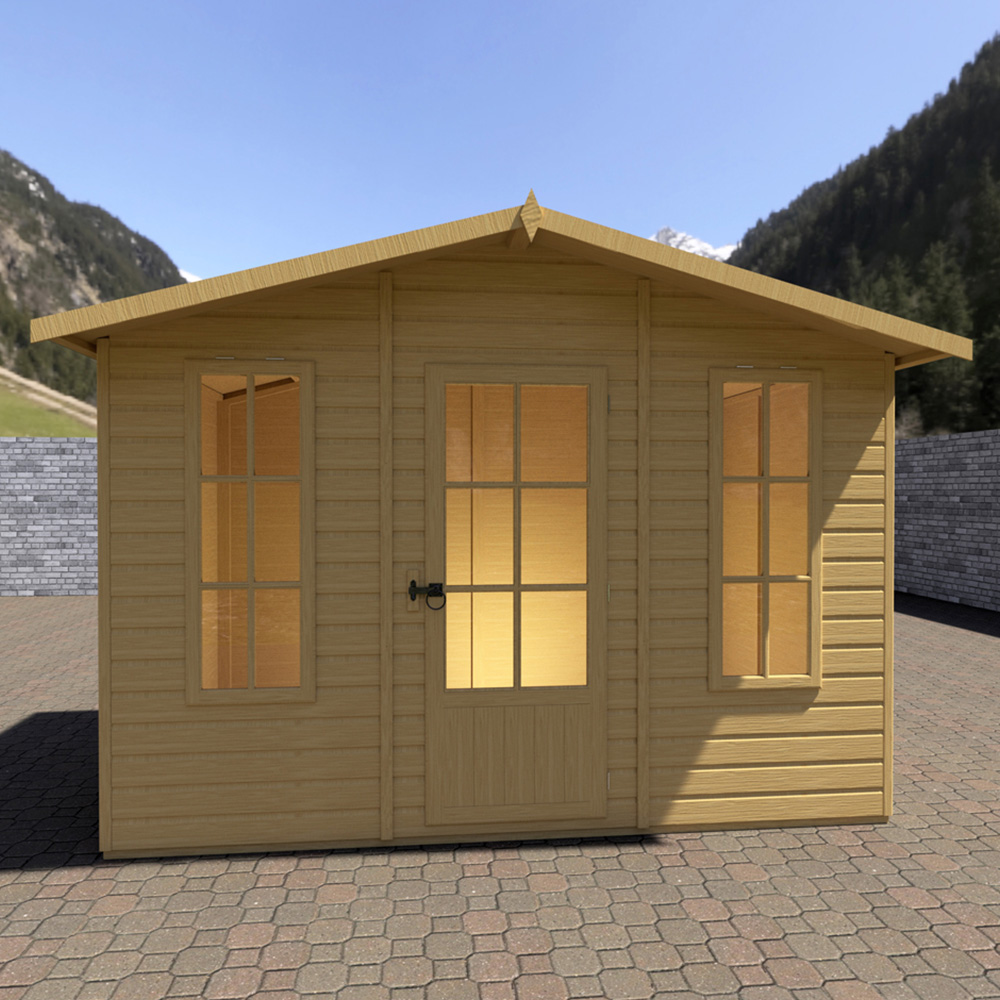 Shire Elton 10 x 6ft Shiplap Apex Summerhouse Image 2