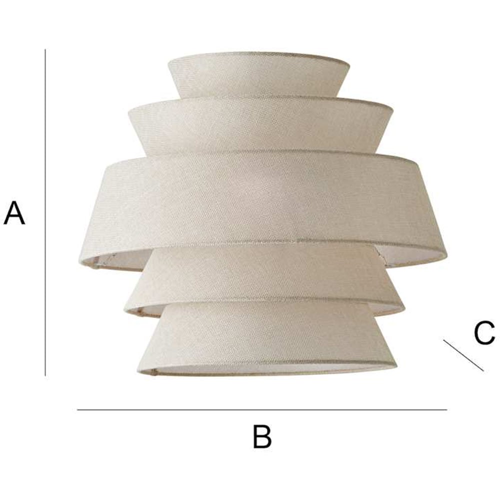 ValueLights Valerie 5 Tier Natural Linen Ceiling Lamp Shade Image 7