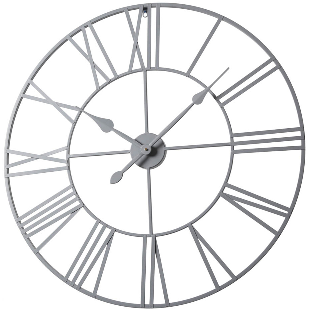 EOS Grey Skeleton Wall Clock with Roman Numerals 80cm Image 3