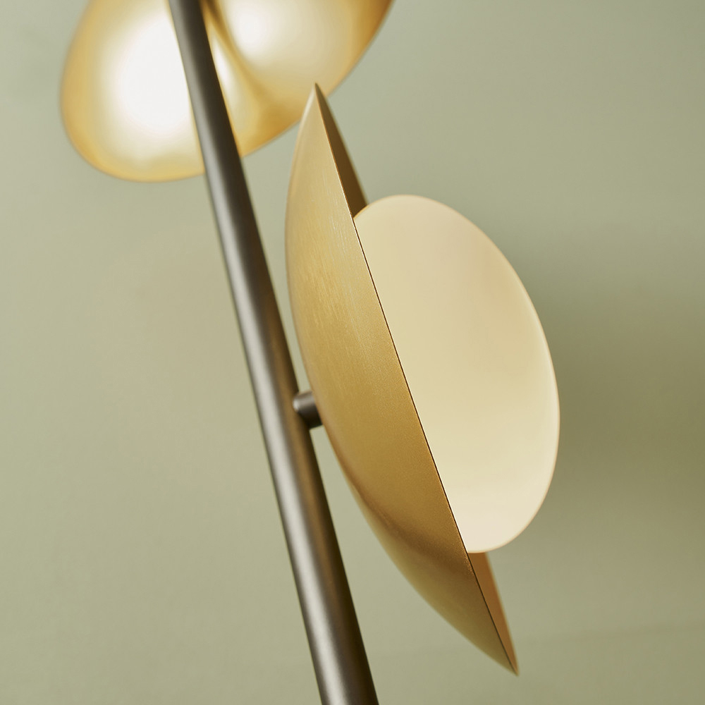 Merano Tivoli Gold and Dark Bronze 3 Light Floor Lamp Image 6