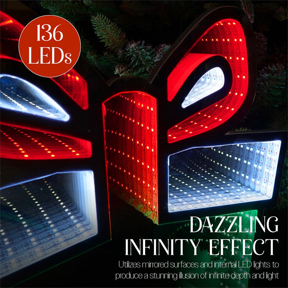 Xmas Haus 168 Super Bright LED Gift Box Infinity Light 42 x 56cm Image 4