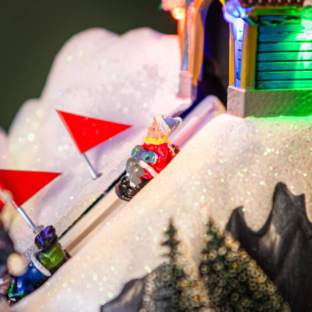 Marco Paul LED Ski Slope Christmas Village Scene Decoration Image 5