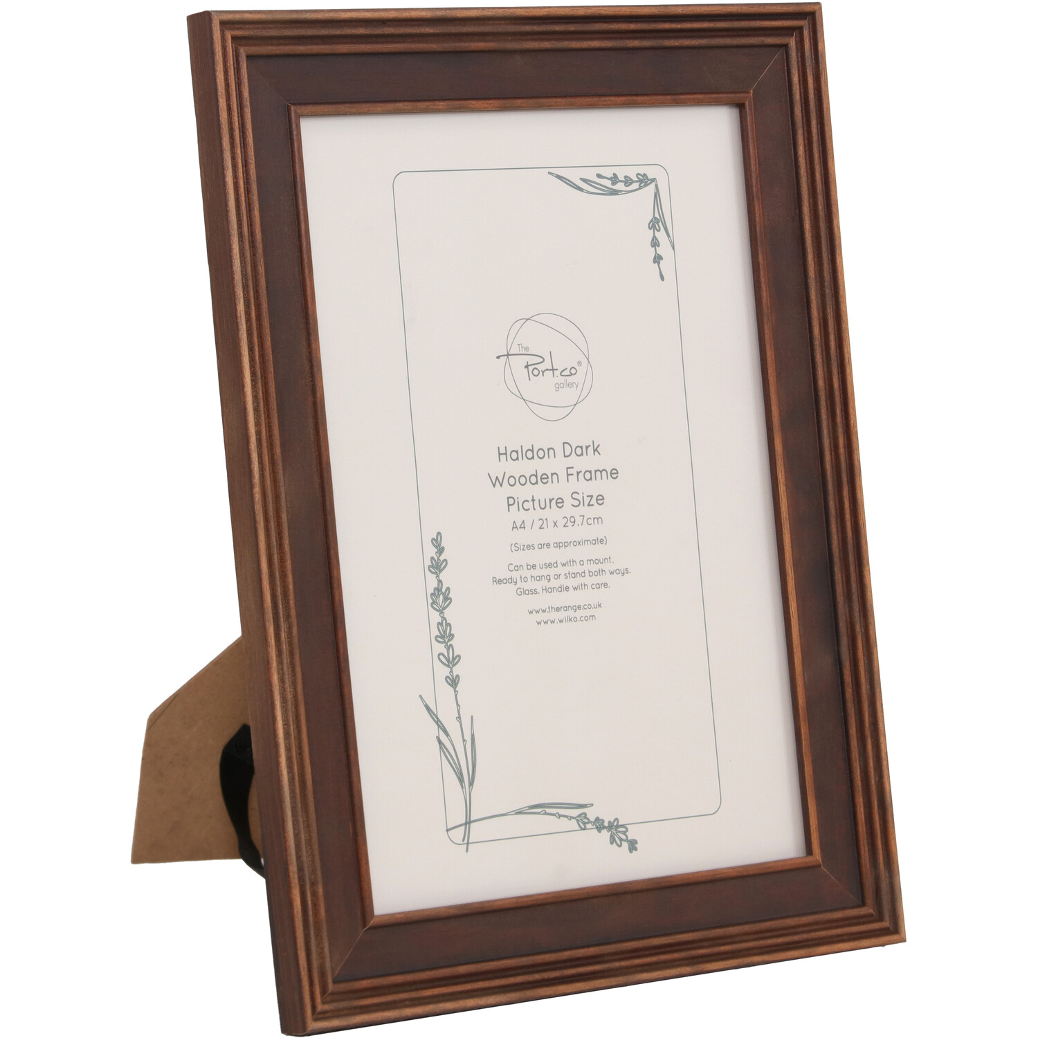 Haldon Wooden Frame Brown A4 Image 4