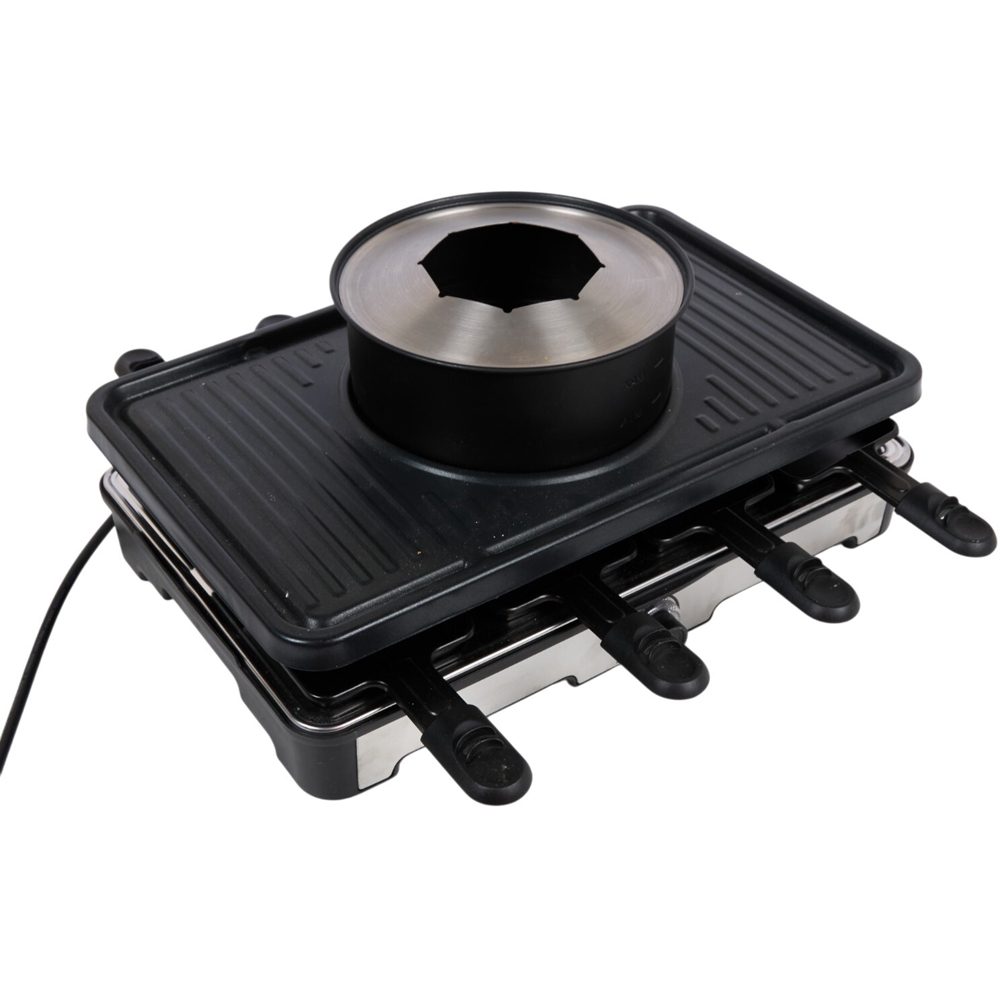 Raclette Grill with Fondue and Accessories Black Image 4