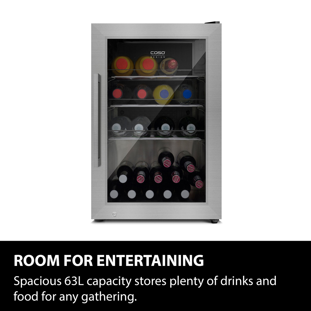CASO Design 700 Stainless Steel BBQ Wine Cooler with Right Hinge 63L Image 4