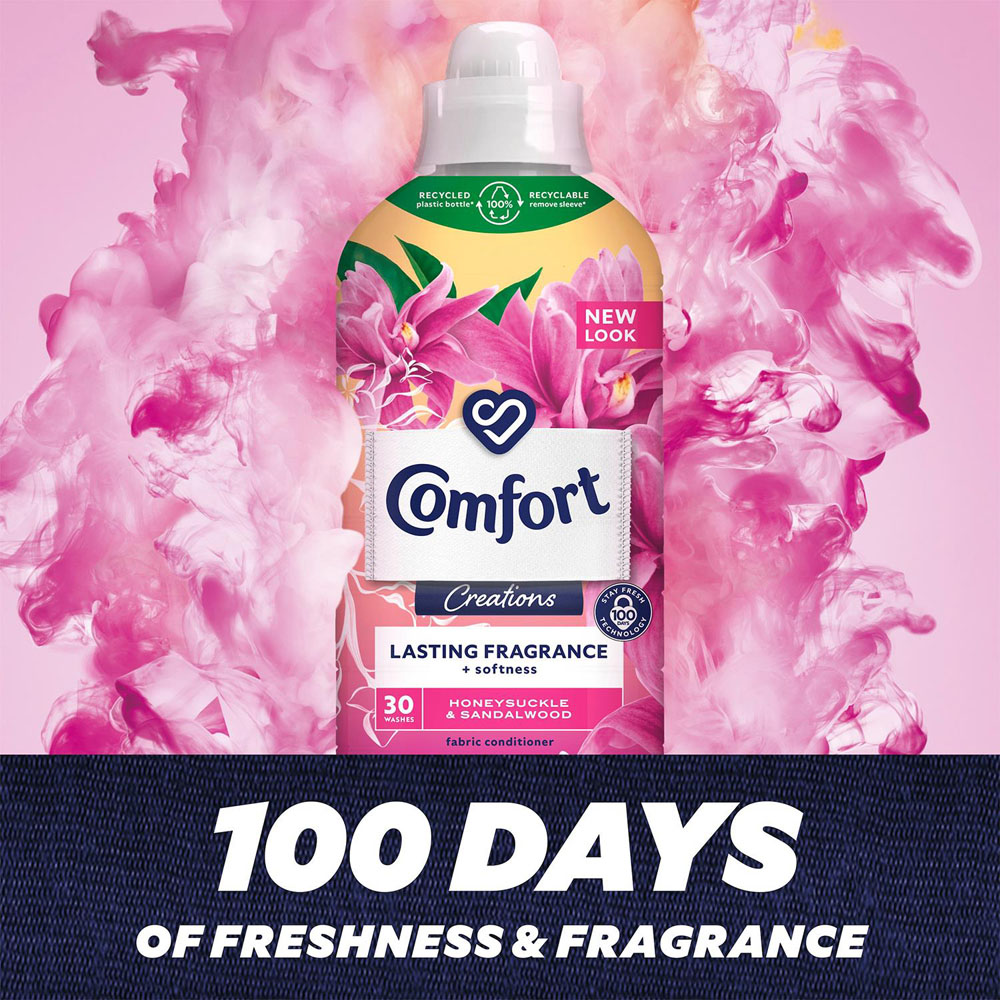 Comfort Creations Honeysuckle and Sandalwood Fabric Conditioner 30 Washes 900ml 4 Pack Image 4