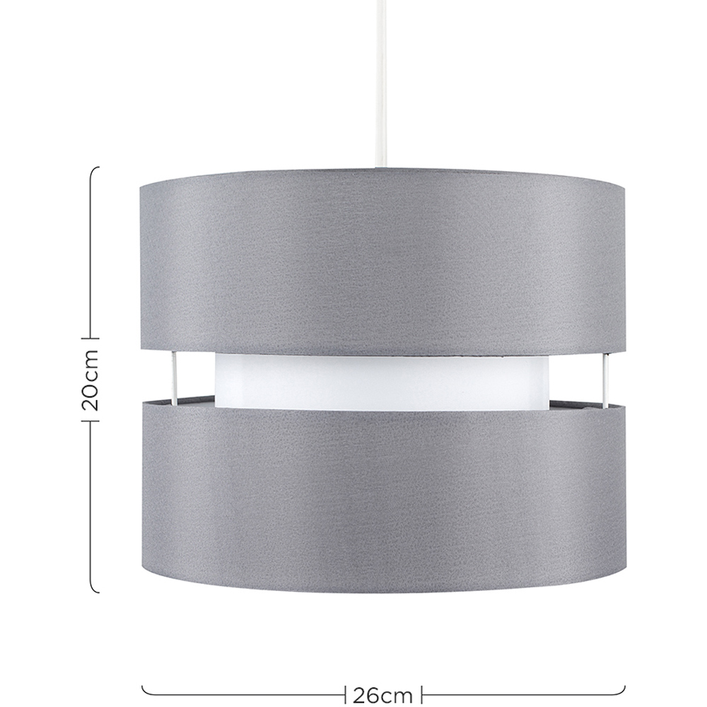 ValueLights Sophia 2 Tier Grey Ceiling Light Shade Small Image 9