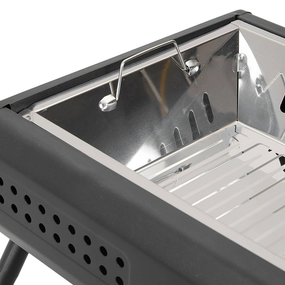 Living and Home Folding Charcoal Grill with Detachable Legs Image 4