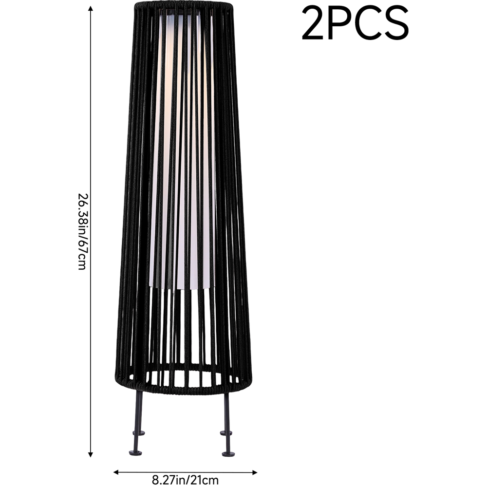 Living and Home Waterproof Solar LED Outdoor Floor Lamp Set of 2 Image 6