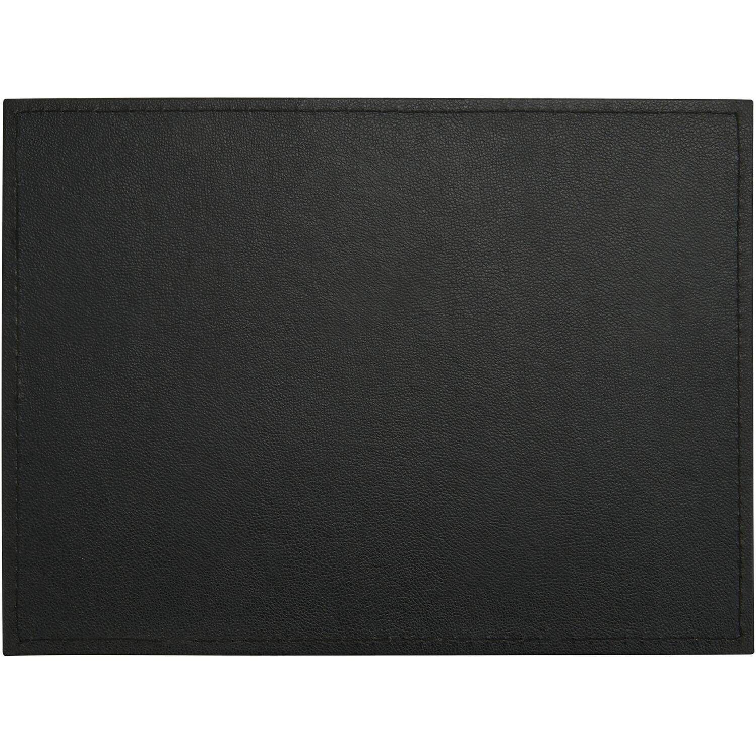 Pack of 4 Linen Texture Placemats - Black Image 5