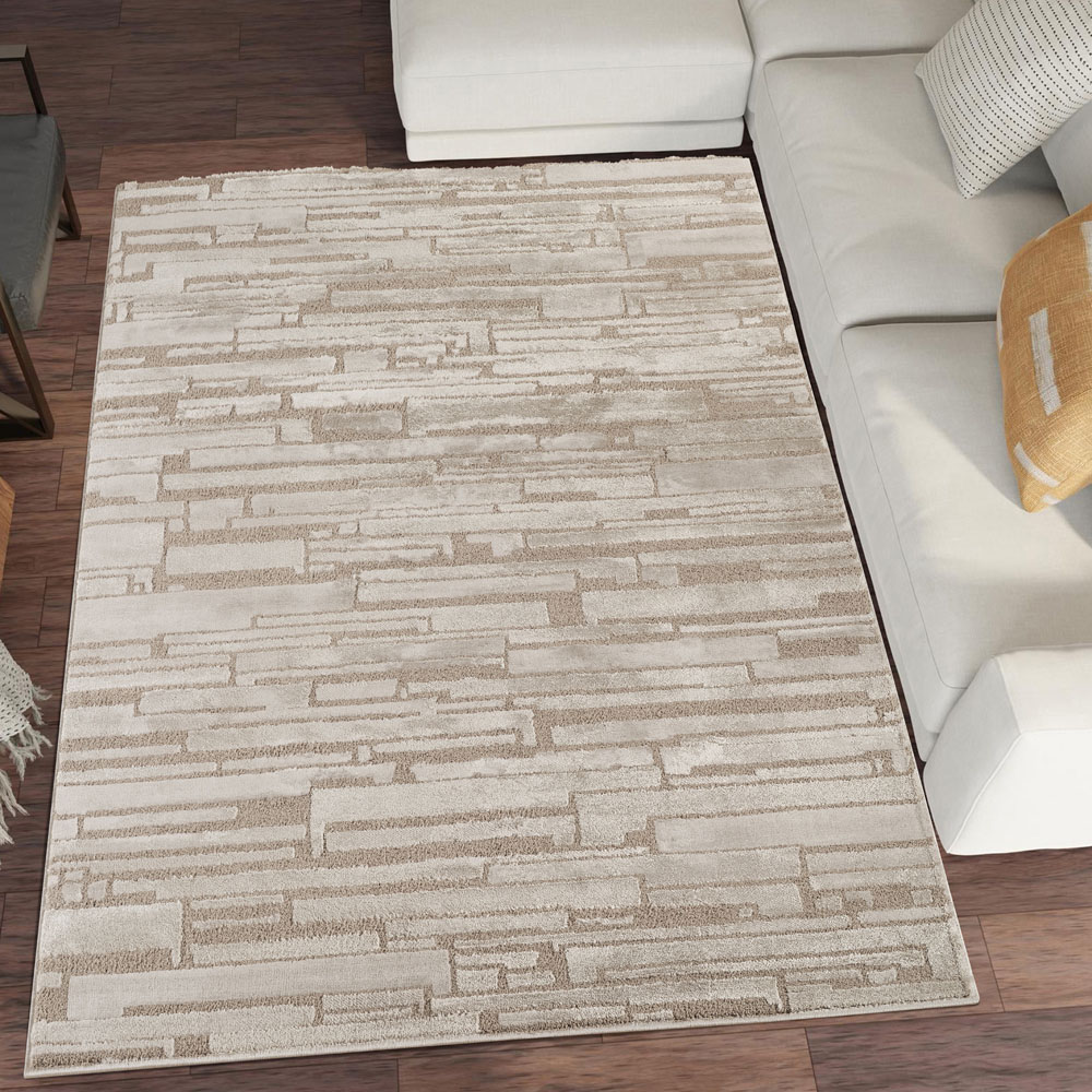 Desire Rugs Hamilton Mocha Bold Geometric Rug 80 x 150cm Image 2