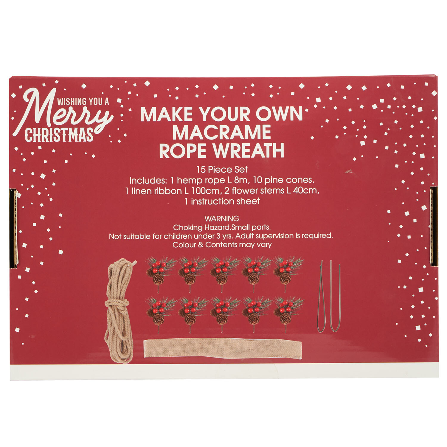 Make Your Own Macrame Rope Wreath - Multicolour Image 3