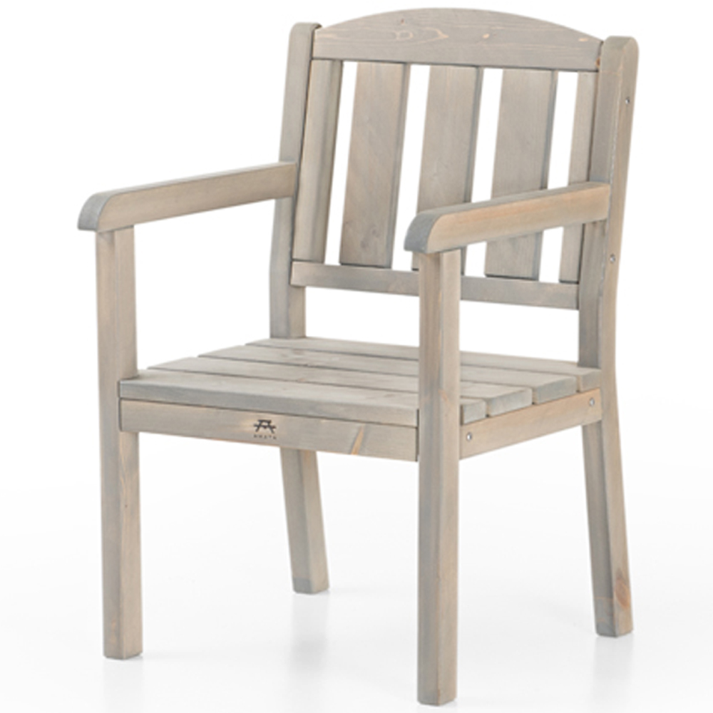 AMATA Ungurs Grey Wooden Garden Chair Image 2