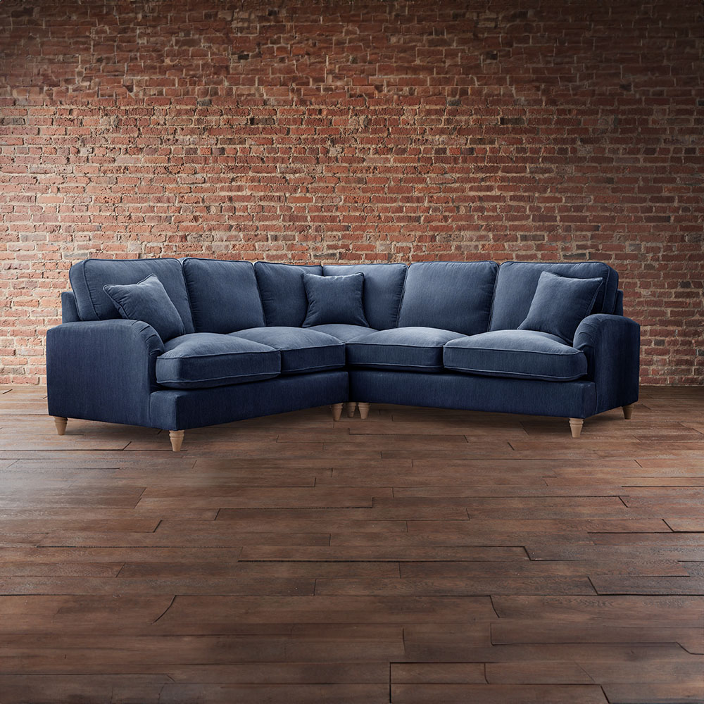 The Vienna 5 Seater Navy Corner Sofa Image 4