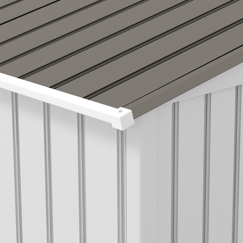 Outsunny 9 x 6ft Single Door Silver Galvanised Garden Storage Shed Image 3