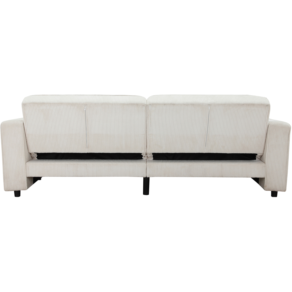 Dorel Allie 3 Seater Cream Corduroy Sofa Bed Image 7