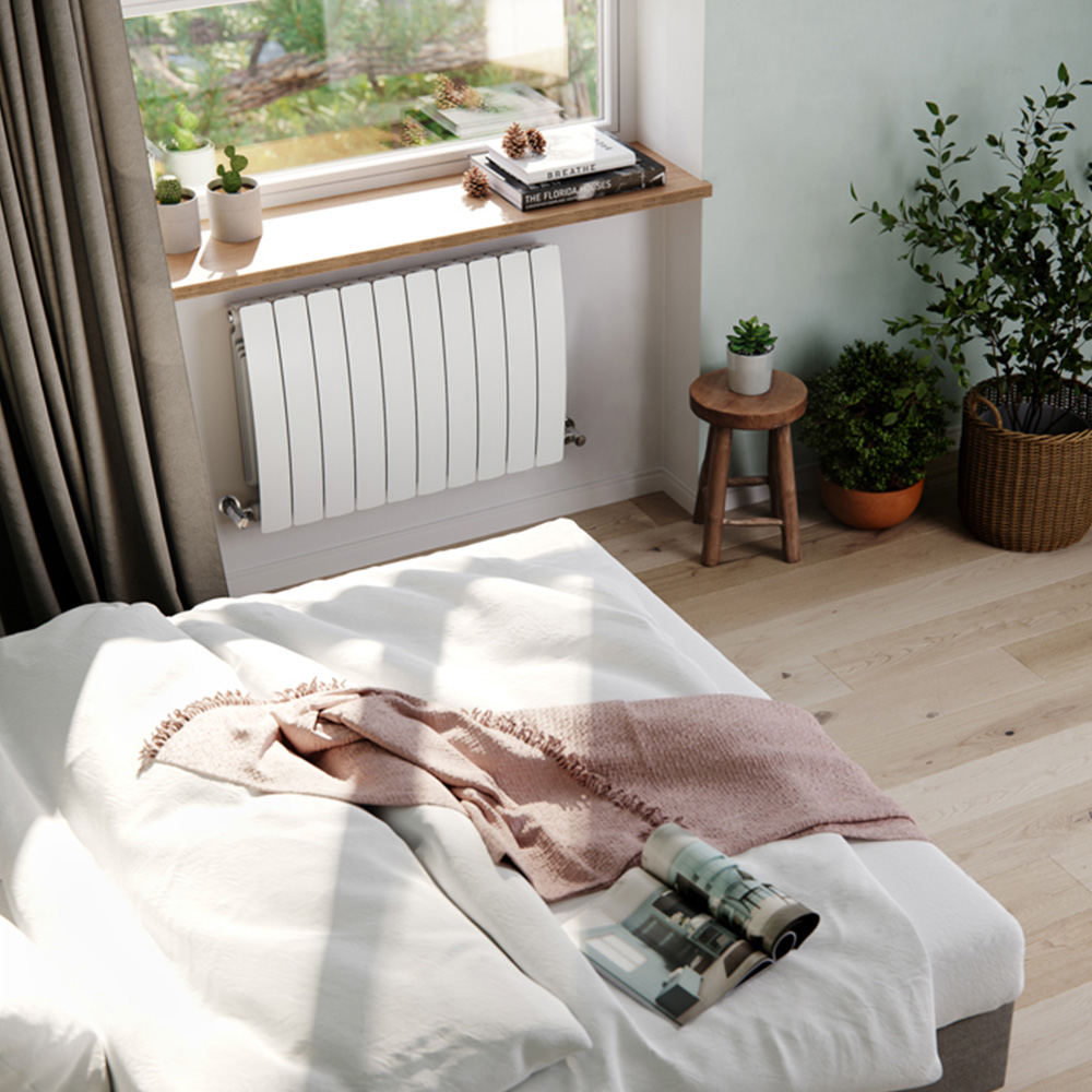 Terma Bergamo 3842BTU Matt White 10 Section Radiator 590 x 800mm Image 8