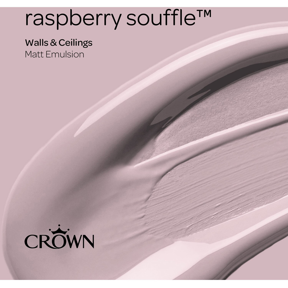 Crown Walls & Ceilings Raspberry Souffle Matt Emulsion Paint 2.5L Image 7