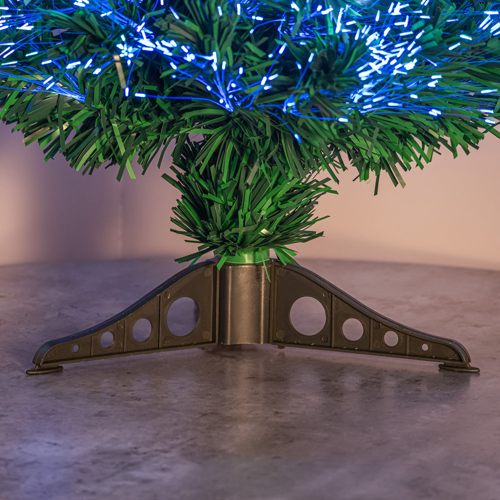 The Christmas Centre 18 Cool White LED Green Fibre Optic Artificial Xmas Tree 2ft Image 5