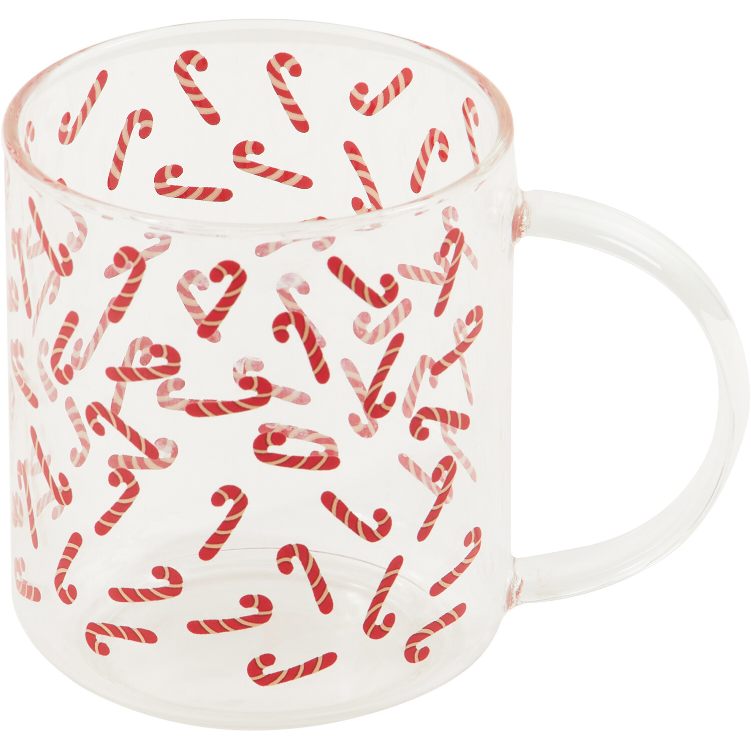 Candy Canes Christmas Mug Glass Image 3