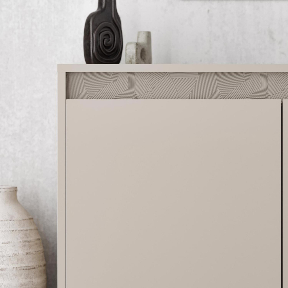 FWStyle Mott 3 Door Sandstone Large Sideboard Image 3