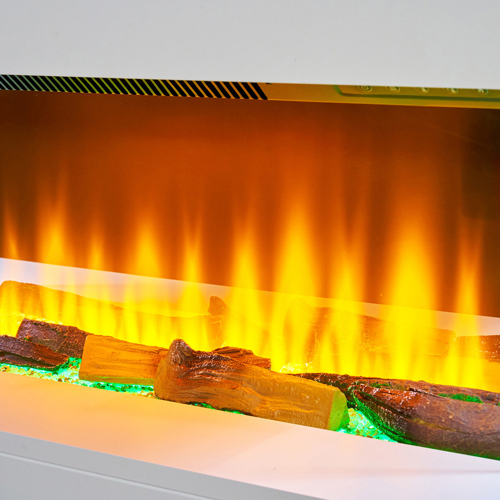 Sureflame Pure White Electric Wall Mounted Fireplace with Remote 44 inch Image 8