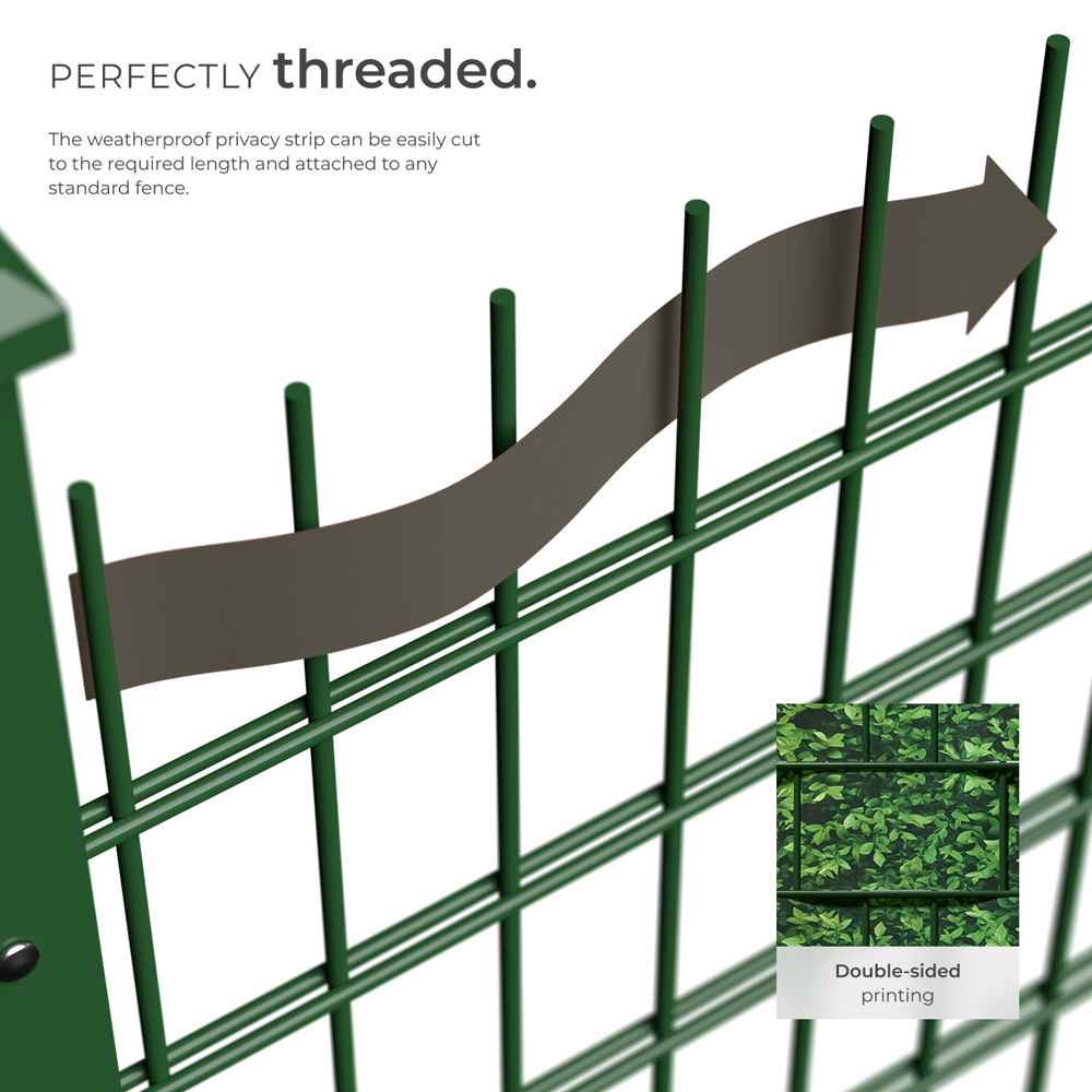 tectake Greenery Privacy Film Double-Sided Print 3500cm Image 3