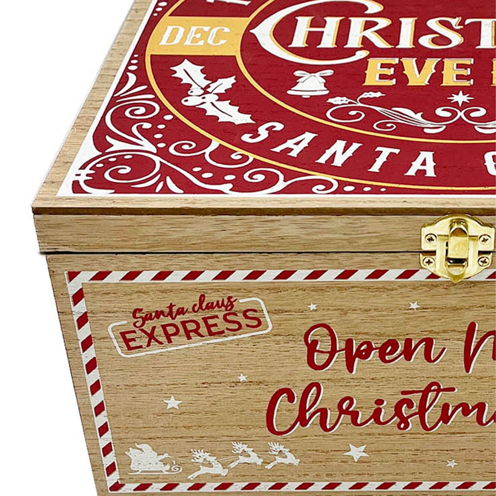 North Pole Workshop Christmas Eve Box - Red and Natural Image 5