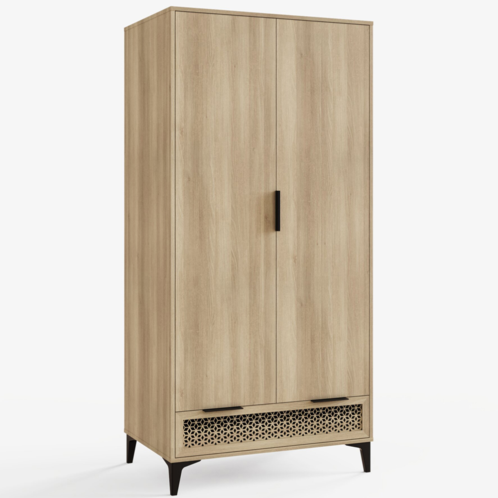 GFW Ezra Oak 3 Piece Bedroom Furniture Set Image 2