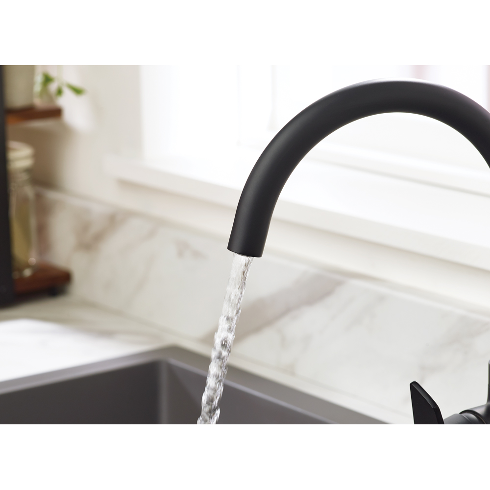 Bristan Raspberry Matt Black Easyfit Kitchen Mono Sink Mixer Tap Image 3