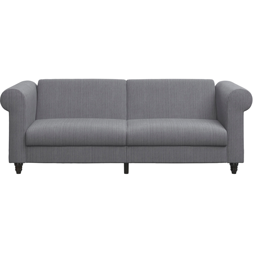 Dorel Felix 3 Seater Grey Corduroy Sofa Bed Image 3