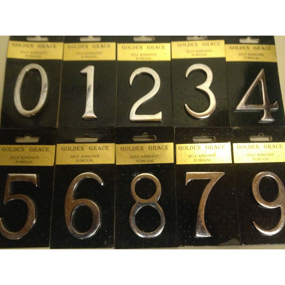Golden Grace Polished Gold Finish Self Adhesive Door Numerals No 8 75mm Image 3