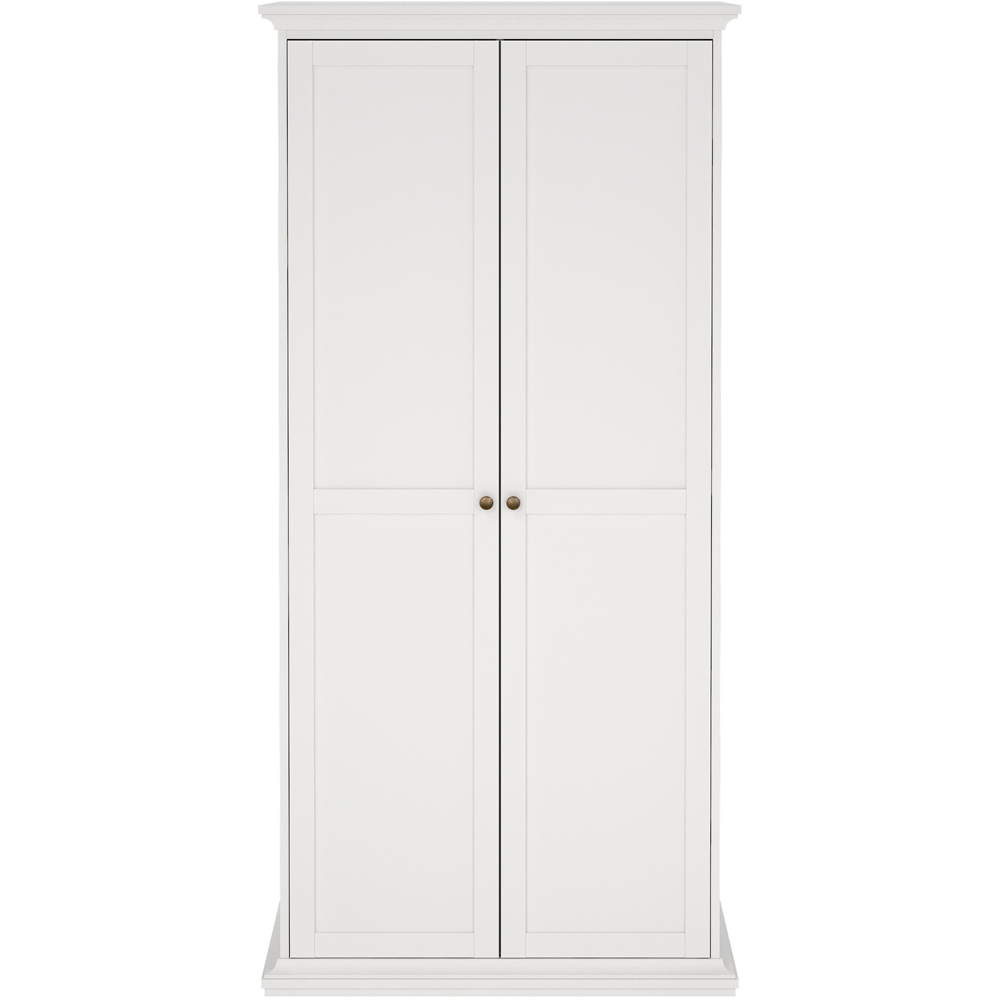 Florence Paris 2 Door White Wardrobe Image 4
