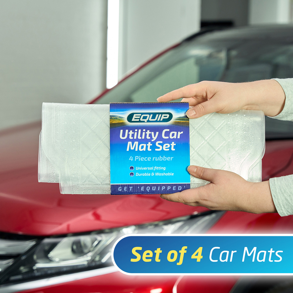 Equip Transparent 4 Piece Utility Car Mat Set Image 5
