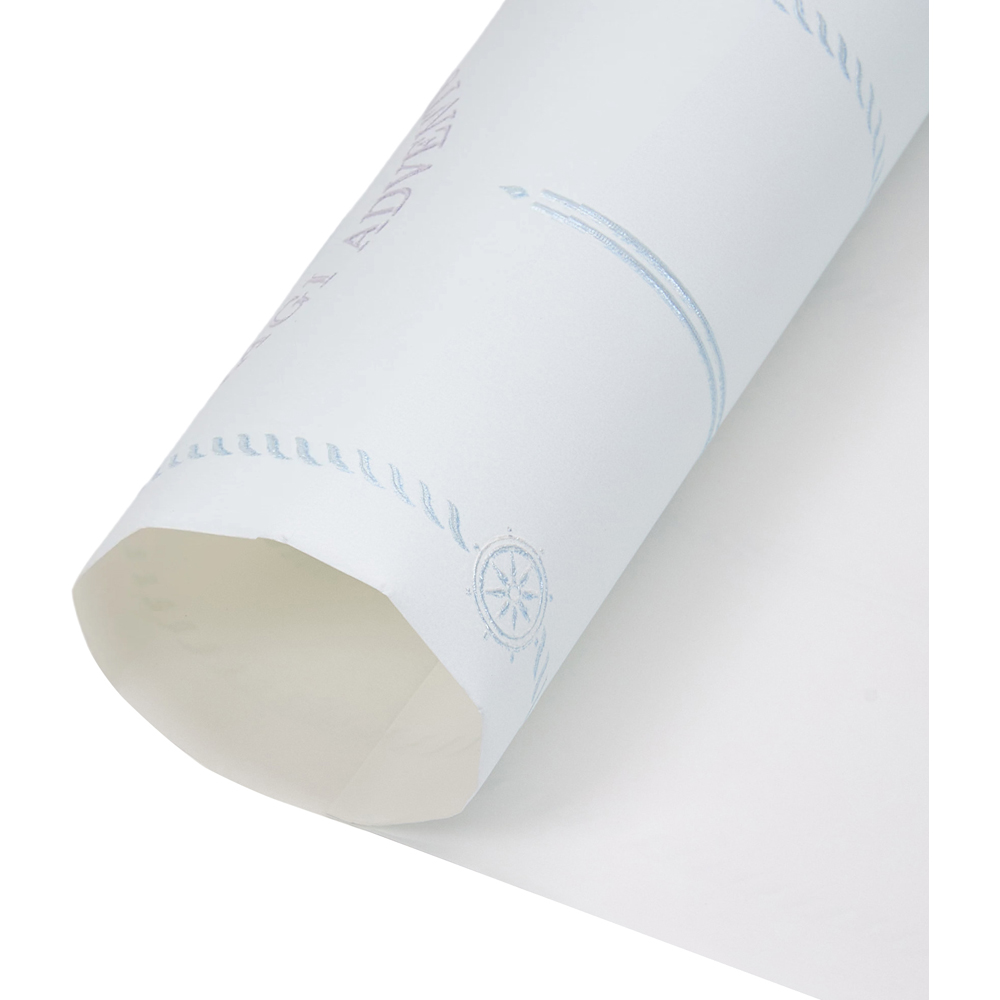 Living and Home Blue and White 3D Embossed Non-Woven Wallpaper Roll 950 x 53cm Image 4