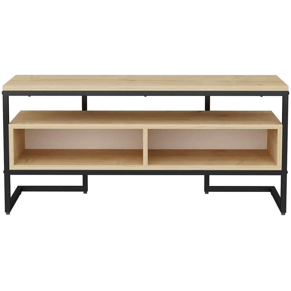 Decorotika Merrion 3 Shelf Black and Oak TV Unit Image 3