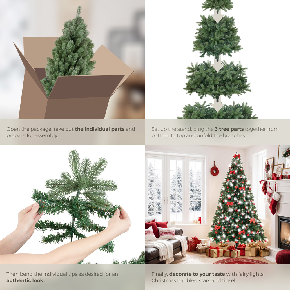 tectake Prancer Green Artificial Christmas Tree 6.8ft Image 4