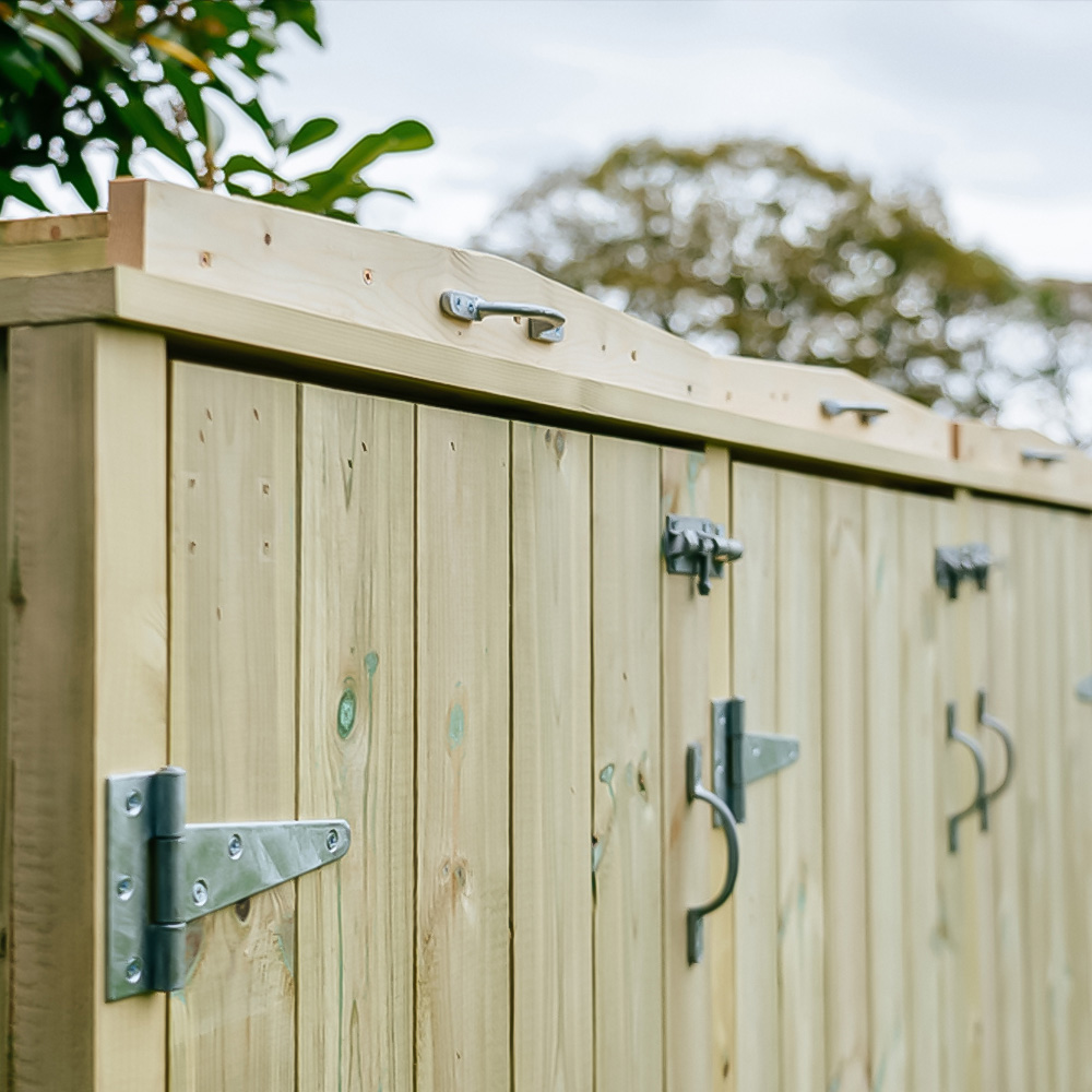 The Garden Village Shireburn 6 Recycle Box 2 Wheelie Bin Shed Image 5