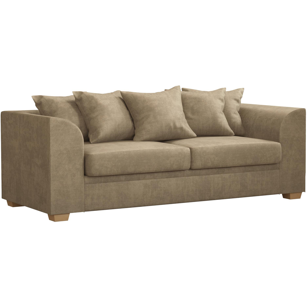 Modo 5 Seater Mink Plush Velvet Scatter Back Sofa Set Image 2