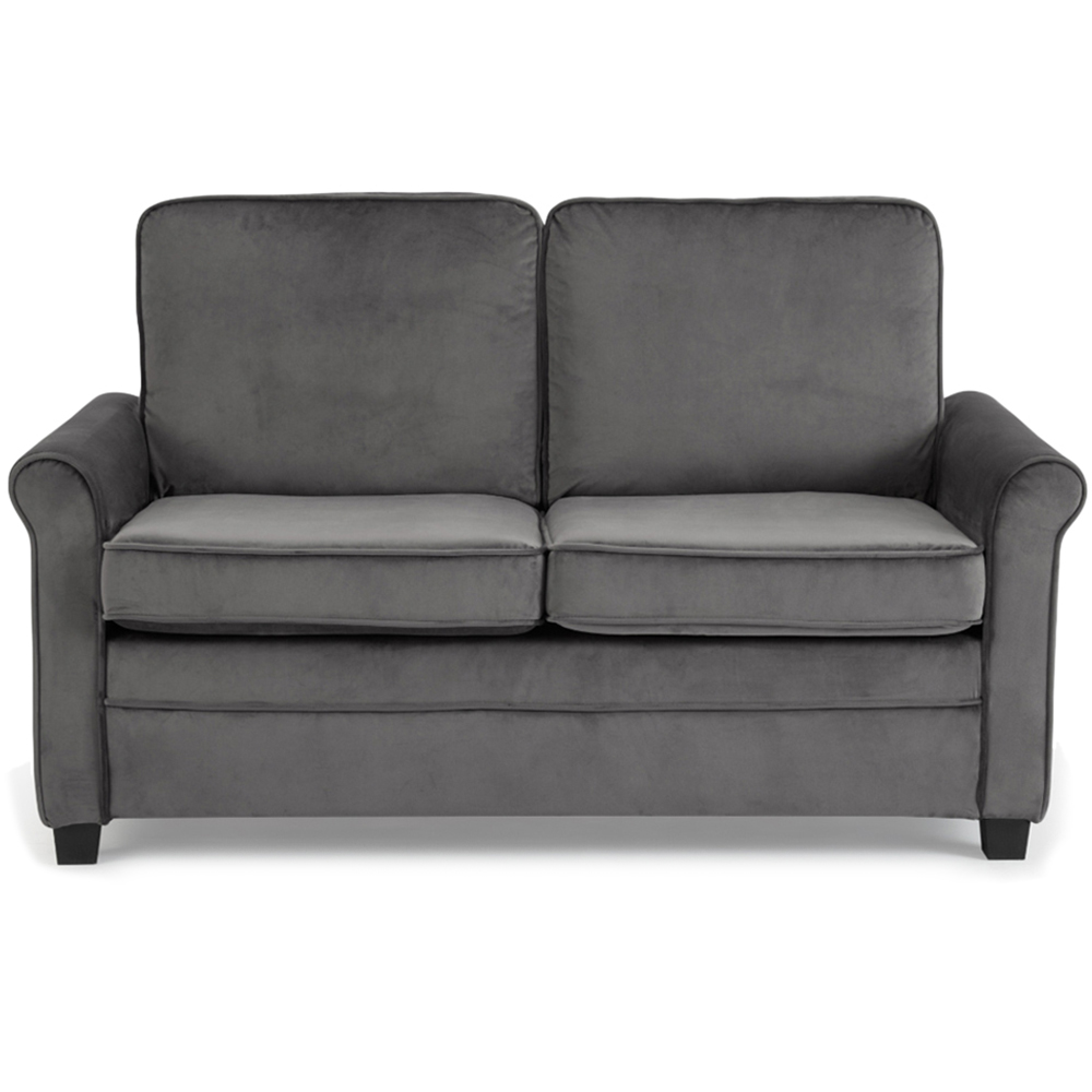 Home Detail Nathan Small Double Sleeper Grey Velvet Pull Out Sofa Bed Image 3