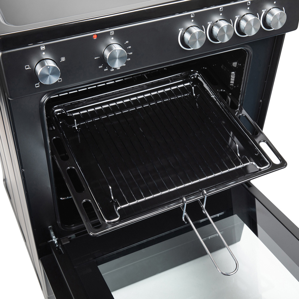Willow Appliances W60CCBLK Black Single Cavity 68L Oven Electric Cooker with 4 Ceramic Hob Image 5