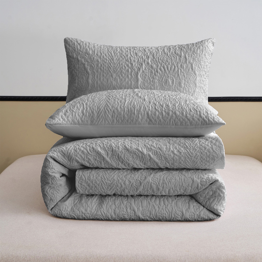 Velosso Winchester Double Grey Duvet Set Image 2