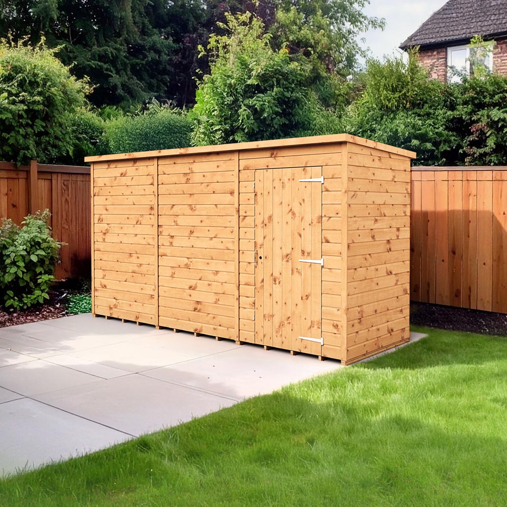 Empire Sheds 12 x 4ft Tongue and Groove Wooden Pent Garden Shed Image 2